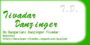tivadar danzinger business card